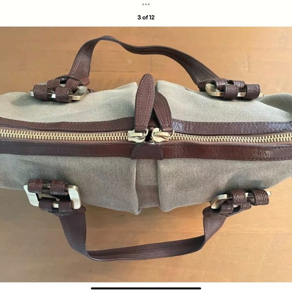 Michael Kors Large Canvas and Leather Harness Grab Handbag - Picture 14 of 16